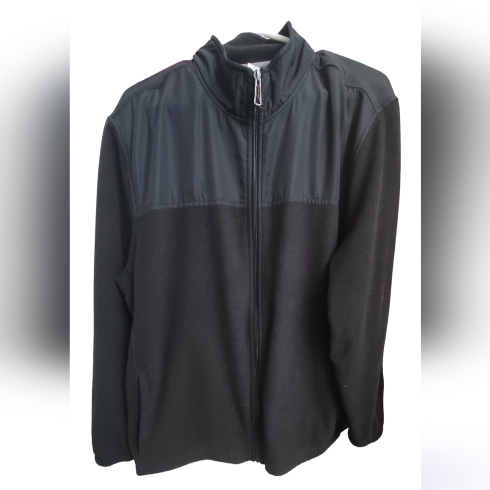 Womens Starter fleece jacket full-zipblack Size XL